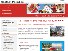 Tablet Screenshot of gasthof-paradies.de